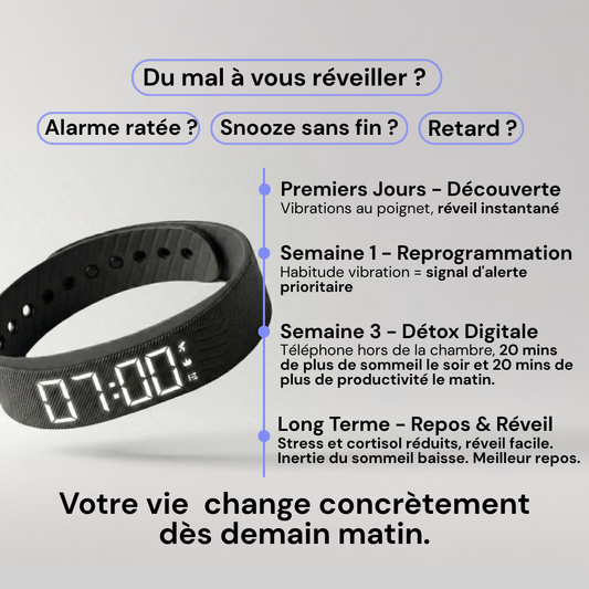 Bracelet Réveil Vibrant
