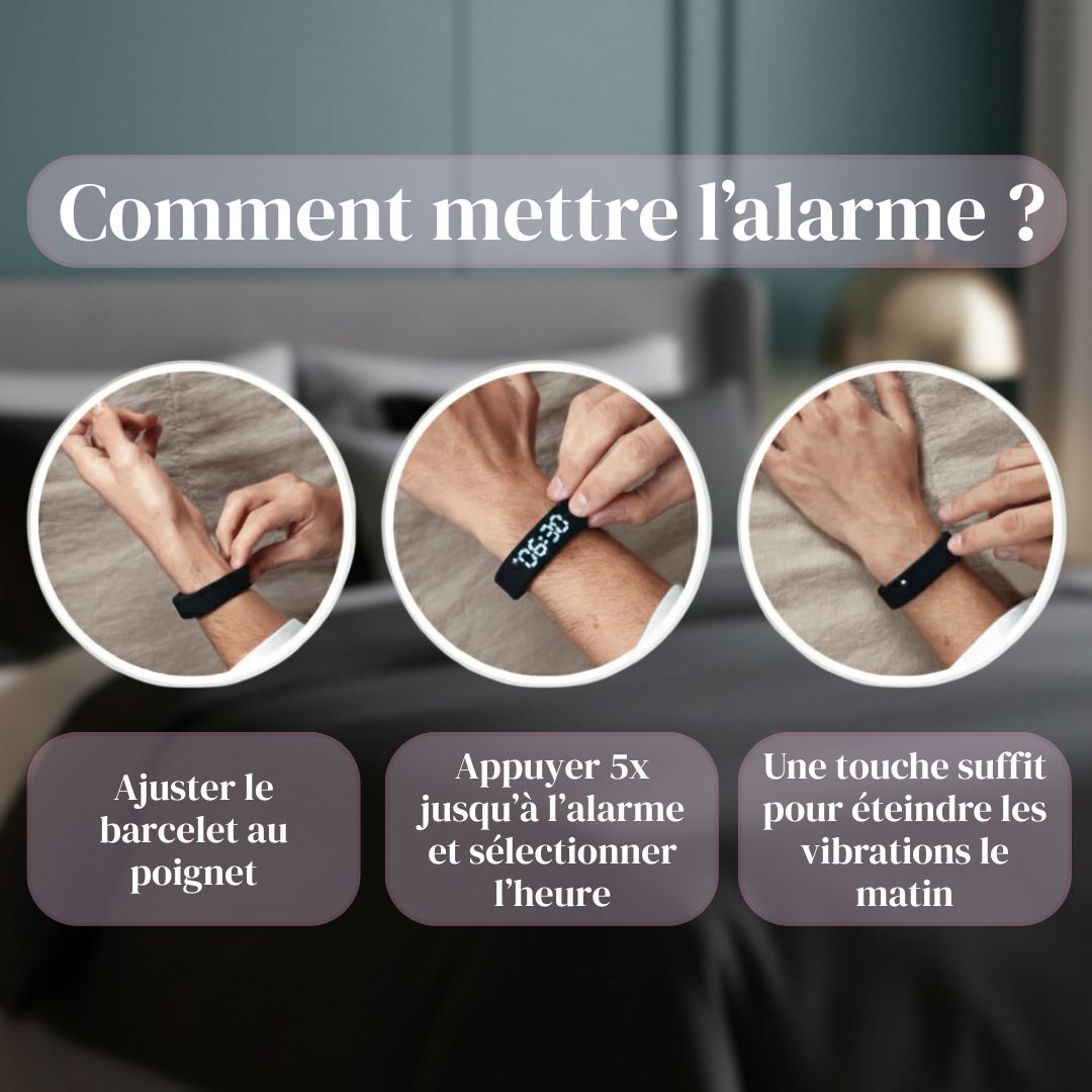 Bracelet Réveil Vibrant - Rose Edition