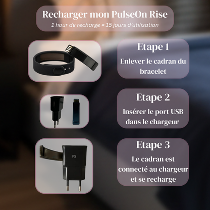 Bracelet Réveil Vibrant - Rose Edition