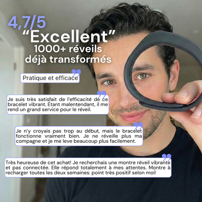 Rise™ - Bracelet Réveil Vibrant Puissant, Discret et Efficace