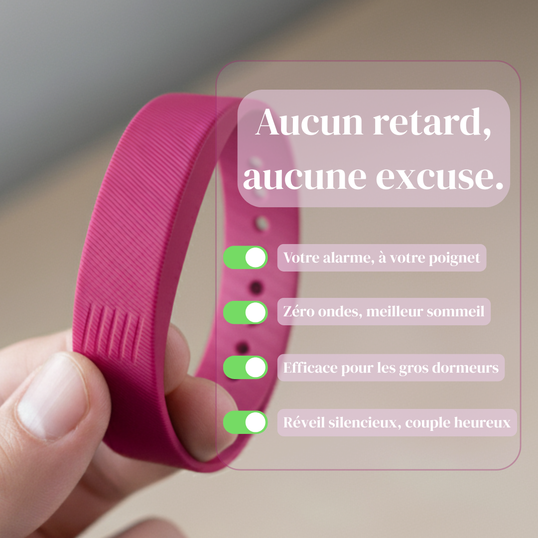 Bracelet Réveil Vibrant - Rose Edition