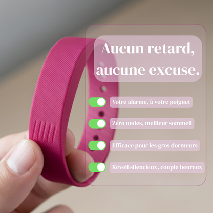 Bracelet Réveil Vibrant - Rose Edition